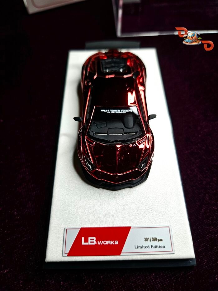Liberty Walk - 1/64 Lb Lp 700 Aventador Chrome Red Resin [Rare Model Currently Discontinued] - Image 4