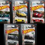 Hot Wheels - European Set Of 5 - Mclaren Senna 2019 Audi R8 Spyder Lamborghini Huracan Lp 610 4 Ford Gt Aston Martin One 77