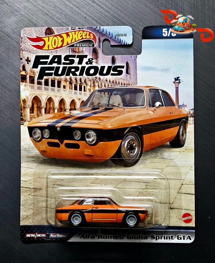 Hot Wheels Premium - Fast and Furious Set of 5 - BMW M3 E46, 1999 Nissan Maxima, Custom Mustang, Alfa Romeo Giulia Sprint GTA ,Custom Acura Integra Sedan GSR - Image 5