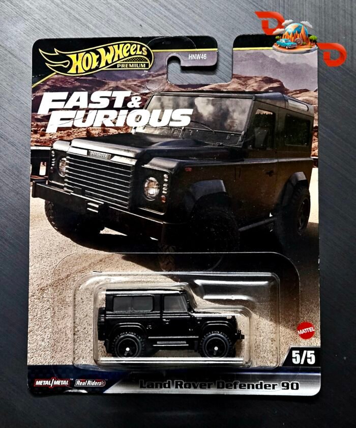 Hot Wheels Premium - Fast and Furious Set of 5 - Toyota Land Cruiser FJ43, Porsche 911 Carrera RS3.8 , Land Rover Defender 90,Mercedes- Benz 500SEL, Custom Acura Integra Sedan GSR - Image 4