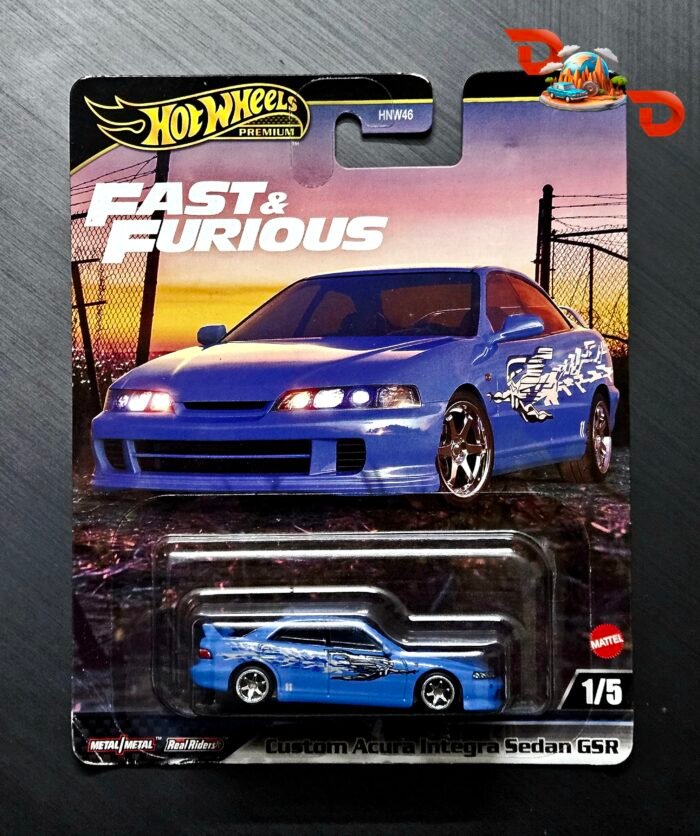 Hot Wheels Premium - Fast and Furious Set of 5 - Toyota Land Cruiser FJ43, Porsche 911 Carrera RS3.8 , Land Rover Defender 90,Mercedes- Benz 500SEL, Custom Acura Integra Sedan GSR - Image 6