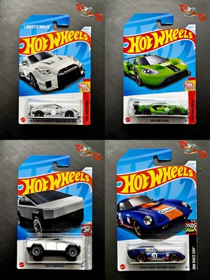 Hot Wheels LB-Silhoutte Works GT Nissan 35GT-RR VER.2 , Tesla Cyber Truck , Shelby Cobra "DAYTONA" Coupe , 2016 FORT GT RACE