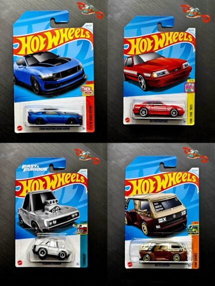 Hot Wheels - Ford Mustang Dark Horse, '92 Ford Mustang , VW T3 CUSTOM , '70 Dodge Charger Tooned