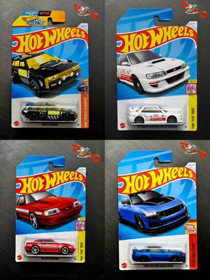 Hot Wheels - Track DWAGON , '98 Subaru Imprezza 22B-Sti Version, Ford Mustang Dark Horse, '92 Ford Mustang