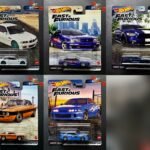 Hot Wheels Premium - Fast and Furious Set of 5 - BMW M3 E46, 1999 Nissan Maxima, Custom Mustang, Alfa Romeo Giulia Sprint GTA ,Custom Acura Integra Sedan GSR
