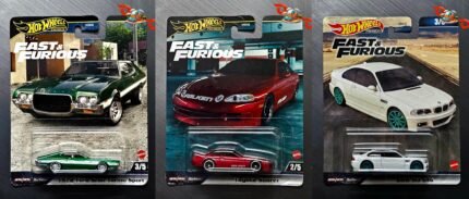 Hot Wheels Premium - Fast and Furious Set of 3 - 1972 Ford Gran Torino Sport , Toyota Soarer , BMW M3 E46