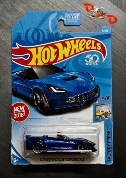 Hot Wheels Corvette C7 Z06 Convertible Blue [Blister Cracked]