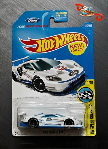 Hot Wheels 2016 Ford GT Race White