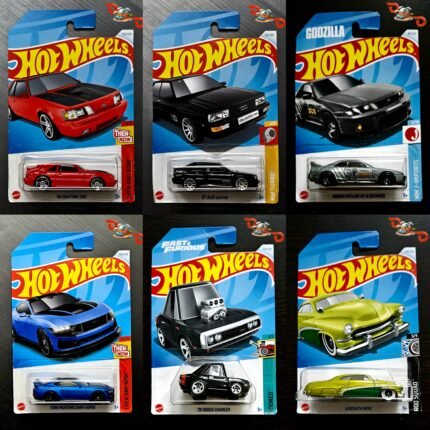 Hot Wheels (CMB 19) - '84 Mustang Evo, '70 Dodge Charger , Hirohata Merc , Nissan Skyline GT-R (BCNR33), Ford Mustang Dark House , '87 Audi Quattro