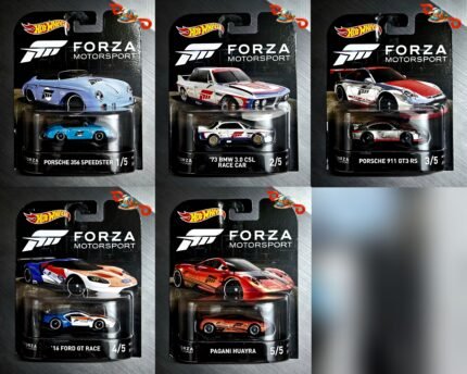 Hot Wheels Forza Motorsport Set of 5 (Retro Packings)