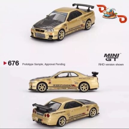 Mini GT Nissan Skyline GT-R (R34) Top Secret Gold
