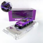 SW 1:64 Plating Purple Skyline GTR ER34 LBWK Sport Model Diecast Metal Car