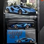 Mini GT - Lamborghini Sian FKP 37 Blu Aegir LHD Blister Packaging