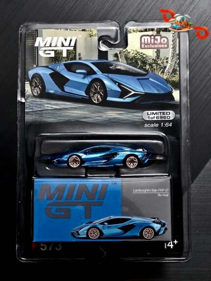 Mini GT - Lamborghini Sian FKP 37 Blu Aegir LHD Blister Packaging
