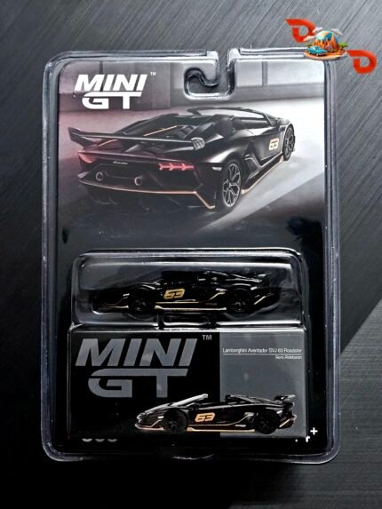 Mini GT - Lamborghini Aventador SVJ 63 Roadster Nero Aldebaran LHD