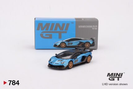 Mini GT - Lamborghini Aventador SVJ 63 Blu Aegir RHD