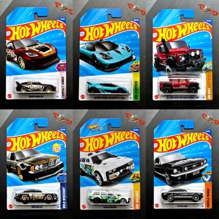 Hot Wheels (CMB 30) - BMW 635 CSi, 15 Land Rover Defender Double Cab, 67 Mustang, Gordon Murray Automotive, Toyota GR86 Cup, Track Dwagon