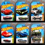 Hot Wheels (CMB 27) - Ferrari F40 Competizione, Porsche 911 Carrera Clip, Mercedes Benz Unimog 1300L, 73 Jeep J10, Corvette Stingray, Slide Burn