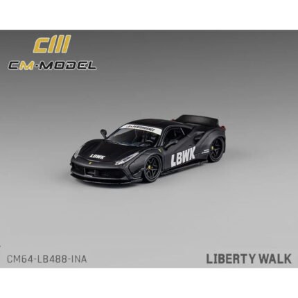CM Model LBWK 488 Widebody Ferrari Matte Black