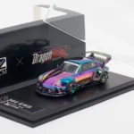 DCM 1/64 Scale Porsche 964 RWB Electroplated Diecast Model