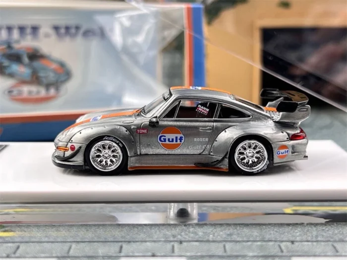 FS 1:64 Silver Gulf RWB 993 GT Racing Sports Model - Image 6