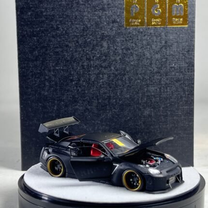 PGM Nissan GTR R35 Rockey Bunny with Engine Matt Black Round Box Luxury
