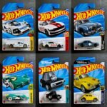Hot Wheels CMB 44 - Mazda 787B,Jaguar MK1,Bumblebee,Ford Mustang Dark Horse,70 Dodge Charger,Slide kick