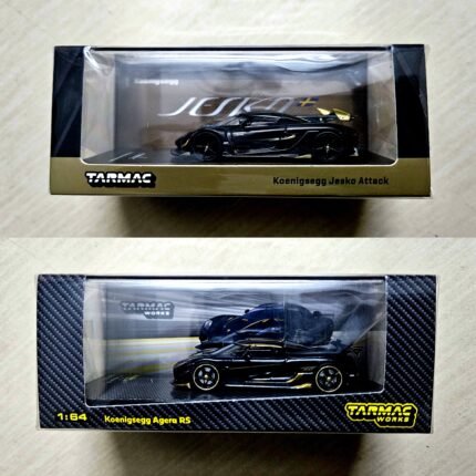 Tarmac Works Global 64 Koenigsegg Jesko Carbon and Koenigsegg Agera Rs Full Carbon