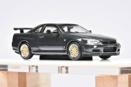 Stance Hunters Nissan Skyline GT-R R34 Black Carbon [Acrylic Case Cracked]