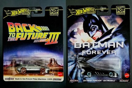 Hot Wheels Premium- Batman Forever Batmobile and Time Machine 1955