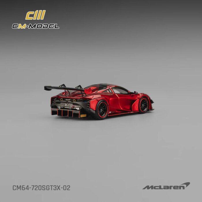 CM Model 1:64 Mclaren 720SGT3X Metallic red CM64-720SGT3X-02 - Image 3