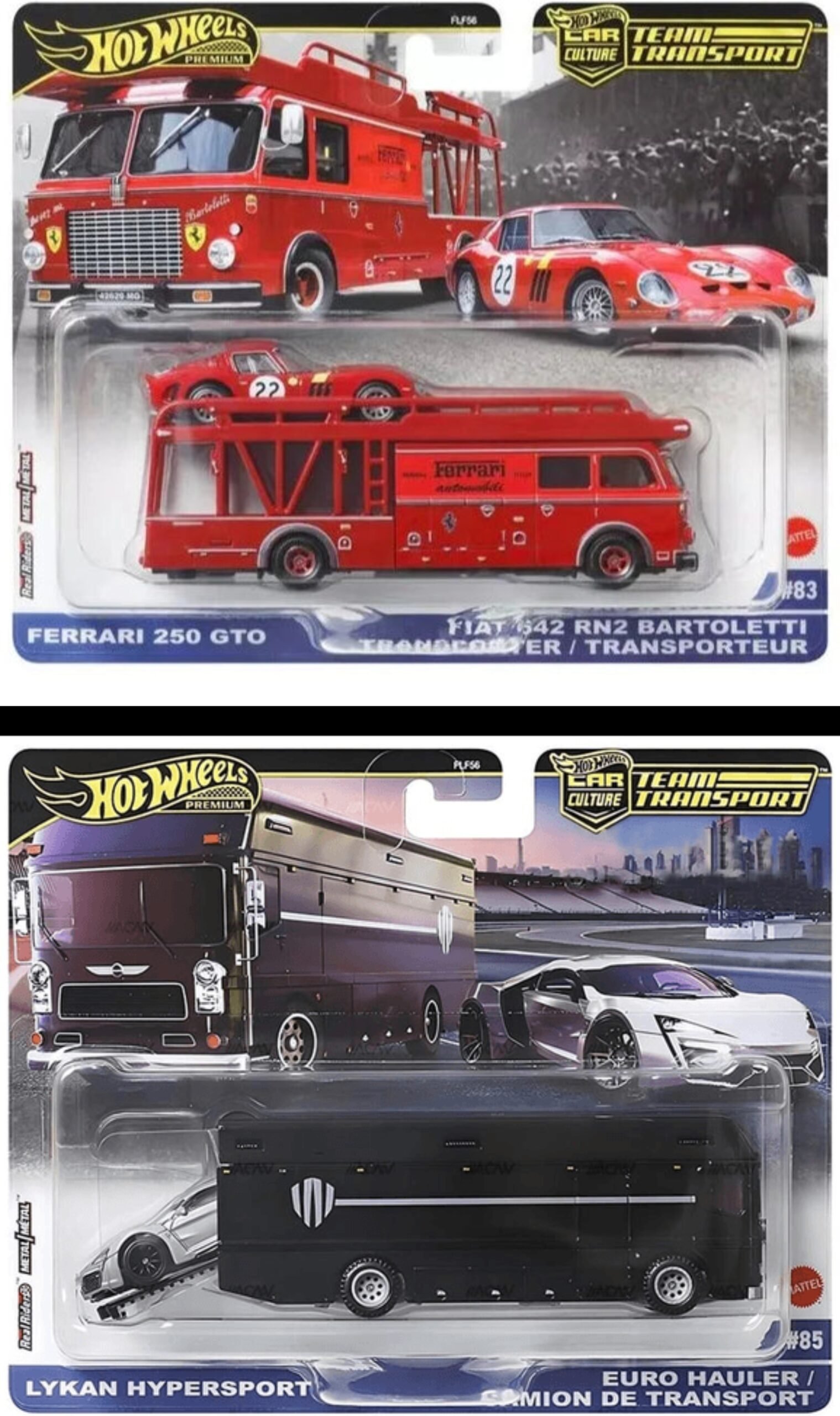 InCollage_20260217_220849452 Hot Wheels Premium Team Transport & Euro Hauler Set — Ferrari 250 GTO, Lykan Hypersport - Image 1