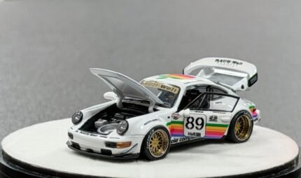 PGM 1/64 RWB 964 #89 White Apple Livery Luxury Round Stand Version