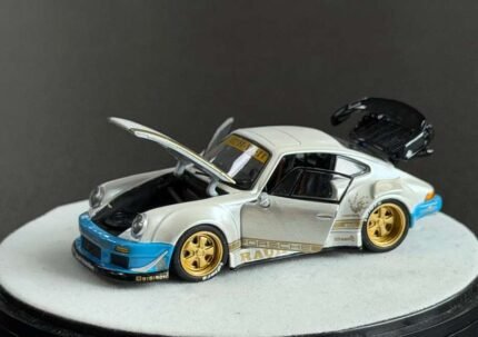 PGM 1/64th Porsche RWB 930 “Need For Speed” Edition Luxury Version in Matt Pearl White/Blue