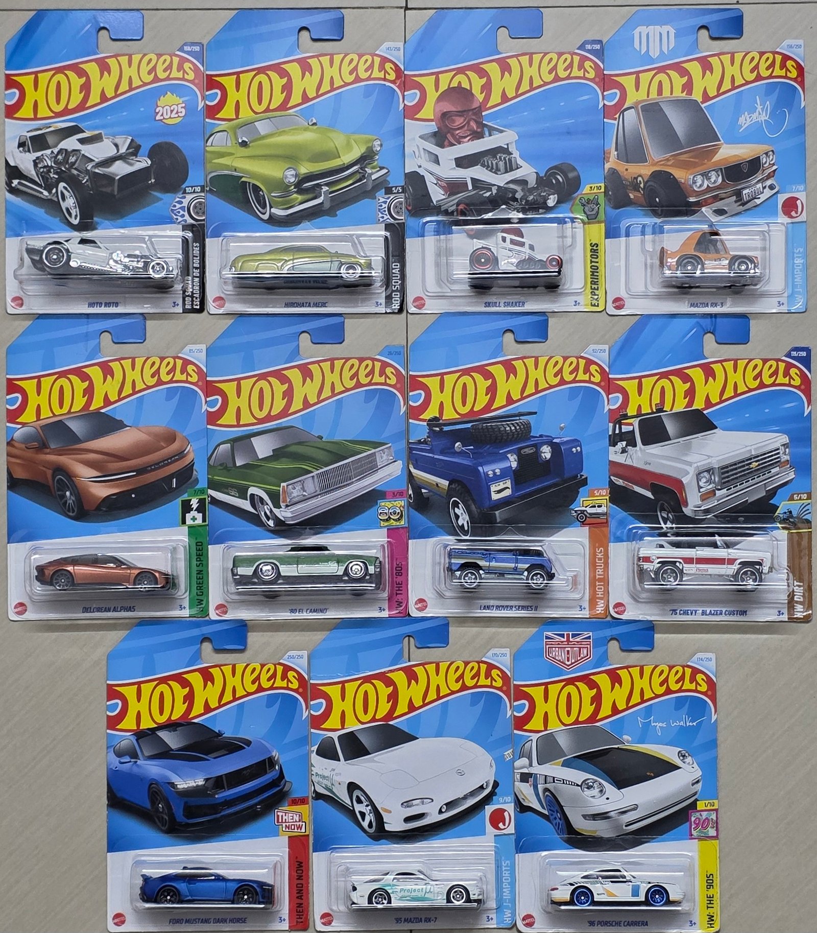 20260927_171106 SP11 Cmb 6 - Ford Mustang Dark House, 95 Mazda RX-7, 96 Porsche Carrera, Land Rover Series II, 80 EL Camino, Mazda RX-3 (Fixed Set, No Change) - Image 1