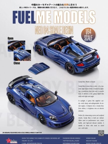 FuelMe 1:64 Gemballa Mirage GT Candy Blue