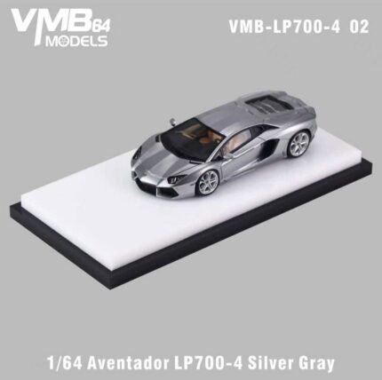 VMB 1:64 Lamborghini Aventador LP700-4 Silver Gray