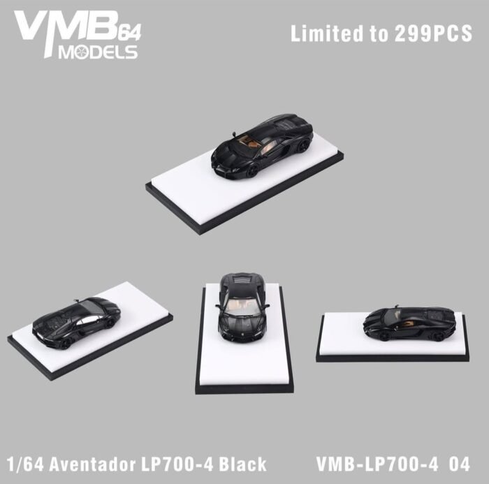 VMB 1:64 Lamborghini Aventador LP700-4 Black - Image 2