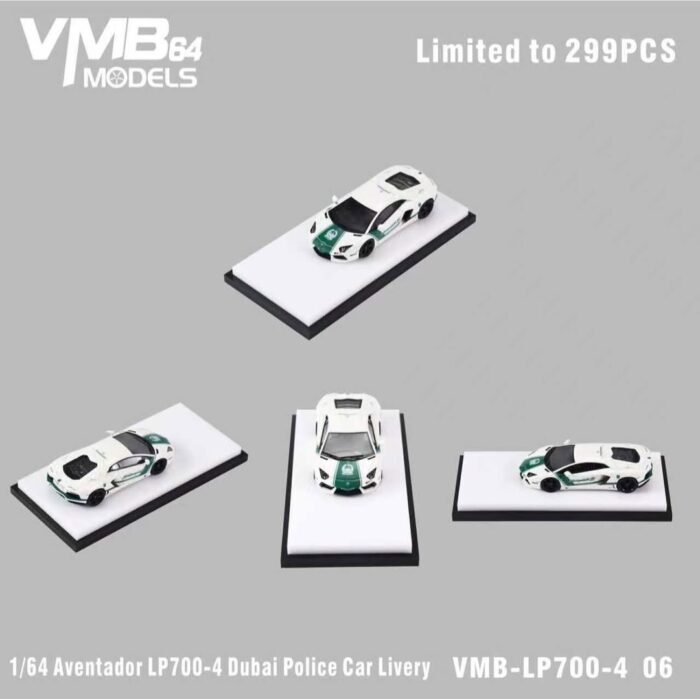 VMB 1:64 Lamborghini Aventador LP700-4 Dubai Police Car Livery - Image 2
