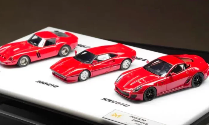 DMY 1:64 Ferrari 250GTO prancing horse 288GTO 599GTO set resin 3 car set - Image 2