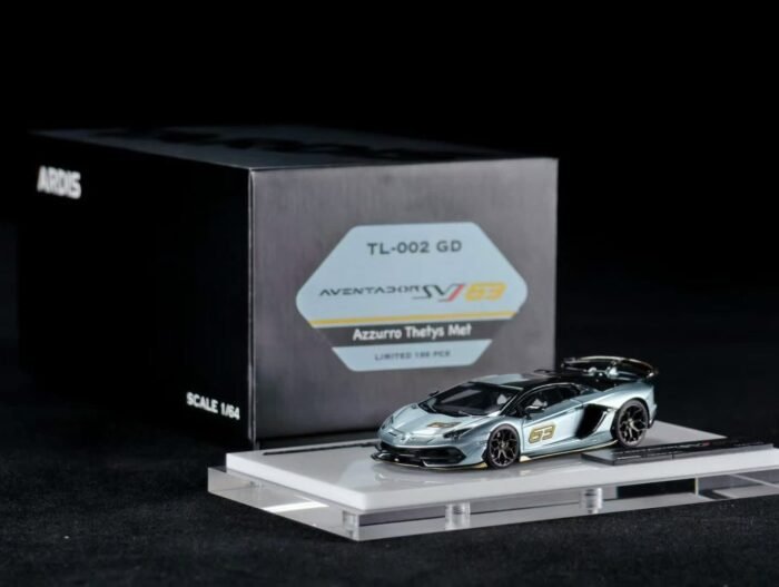 Tardis 1:64 Aventador SV63 Azzurro Thetys Met - Image 4