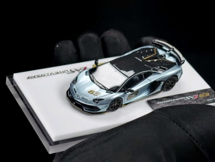 Tardis 1:64 Aventador SV63 Azzurro Thetys Met - Image 2