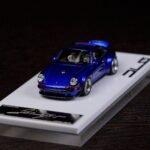Deepmaker 1:64 Porsche Singer DLS Blue Metallic Resin Model Car