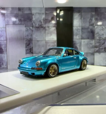 MY64 1:64 Porsche Kaege Retro Turbo Electroplated Light Blue