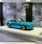 MY64 1:64 Porsche Kaege Retro Turbo Electroplated Light Blue - Image 2