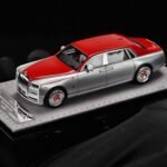 Henson & Heaven 1:64 Rolls Royce Phantom Extended Wheelbase Series II Silver/Magma Red Hero