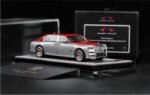Henson & Heaven 1:64 Rolls Royce Phantom Extended Wheelbase Series II Silver/Magma Red Angle shot