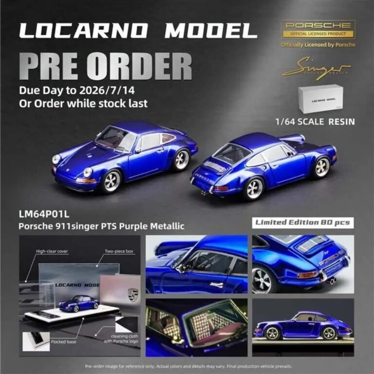 Locarno Model 1:64 911 Porsche Singer Purple Metallic