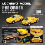 Locarno Model 1:64 911 Porsche Singer PTS Speed Yellow Resin Model Car