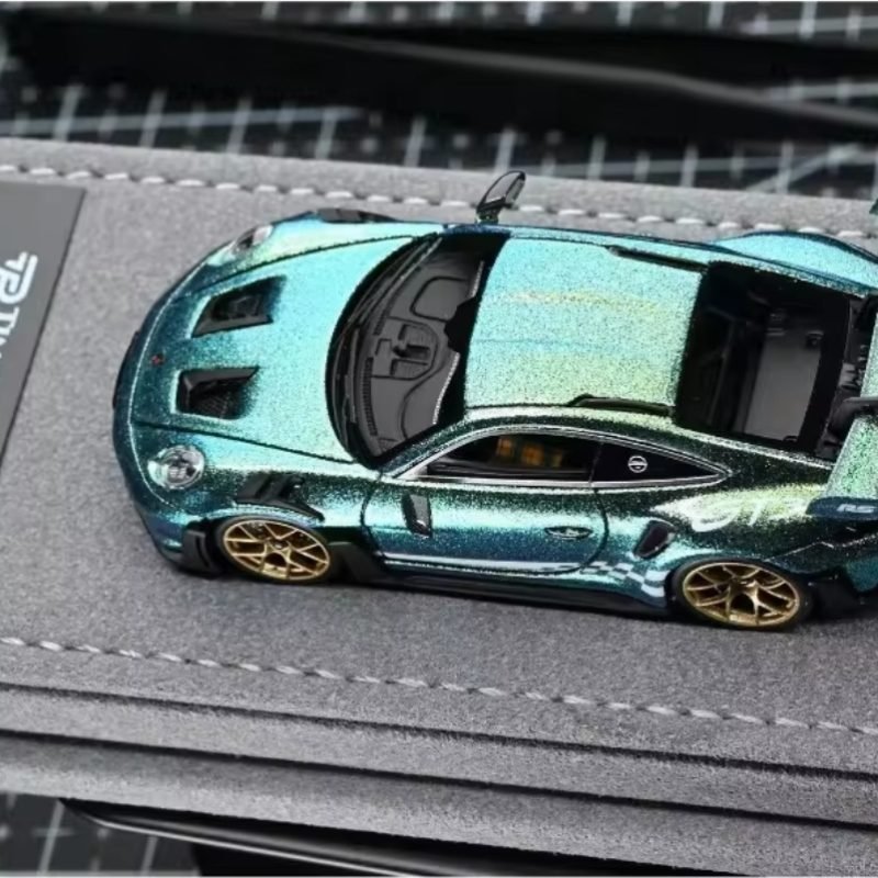 Timothy & Pierre 1:64 Porsche 992 GT3RS Dark Olive Metallic Resin Model Car